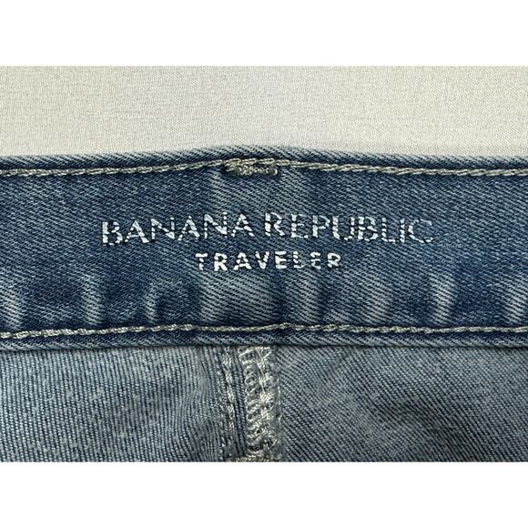 Banana Republic Men's Traveler Slim Fit Blue Denim Jeans - Size 34x30 (35x28.5) - Picture 3 of 4